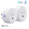 2-pack Smart Socket, Voice Control via Alexa and Google Assistant, WiFi Support, APP Connection Support, Universal for Android and IOS, No Battery Required