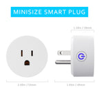 2-pack Smart Socket, Voice Control via Alexa and Google Assistant, WiFi Support, APP Connection Support, Universal for Android and IOS, No Battery Required
