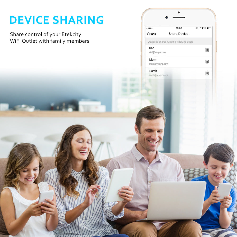2-pack Smart Socket, Voice Control via Alexa and Google Assistant, WiFi Support, APP Connection Support, Universal for Android and IOS, No Battery Required