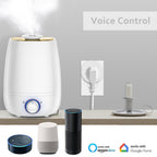 2-pack Smart Socket, Voice Control via Alexa and Google Assistant, WiFi Support, APP Connection Support, Universal for Android and IOS, No Battery Required