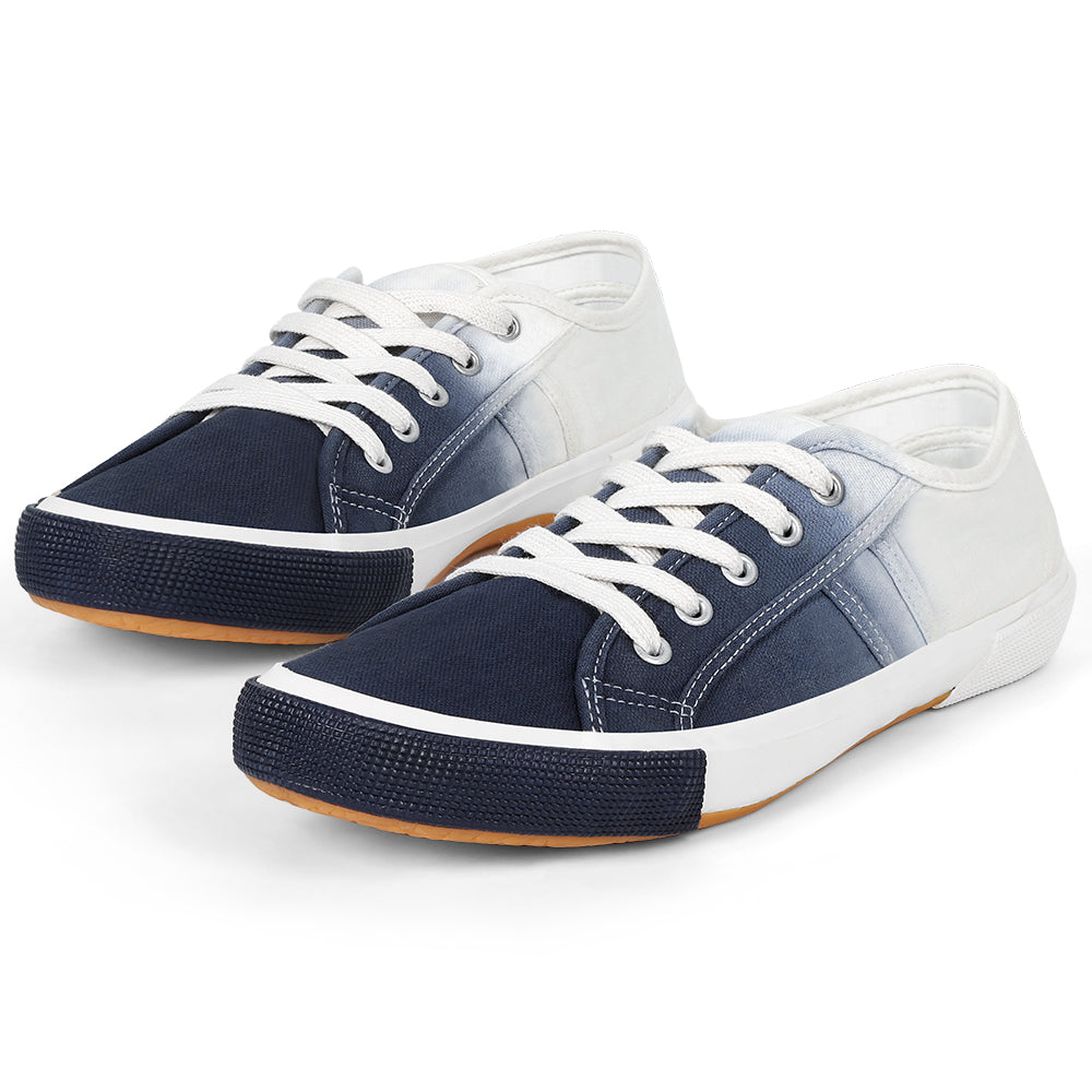 Gradient Blue Canvas Shoes, soft texture, lightweight with zero burden. Made of washable and durable canvas fabric