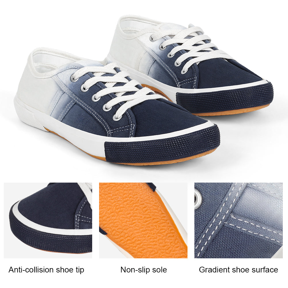 Gradient Blue Canvas Shoes, soft texture, lightweight with zero burden. Made of washable and durable canvas fabric