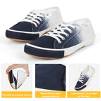 Gradient Blue Canvas Shoes, soft texture, lightweight with zero burden. Made of washable and durable canvas fabric