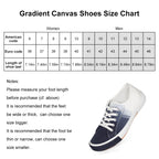 Gradient Blue Canvas Shoes, soft texture, lightweight with zero burden. Made of washable and durable canvas fabric