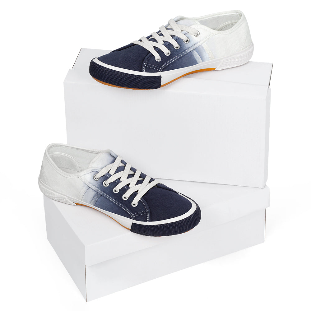 Gradient Blue Canvas Shoes, soft texture, lightweight with zero burden. Made of washable and durable canvas fabric