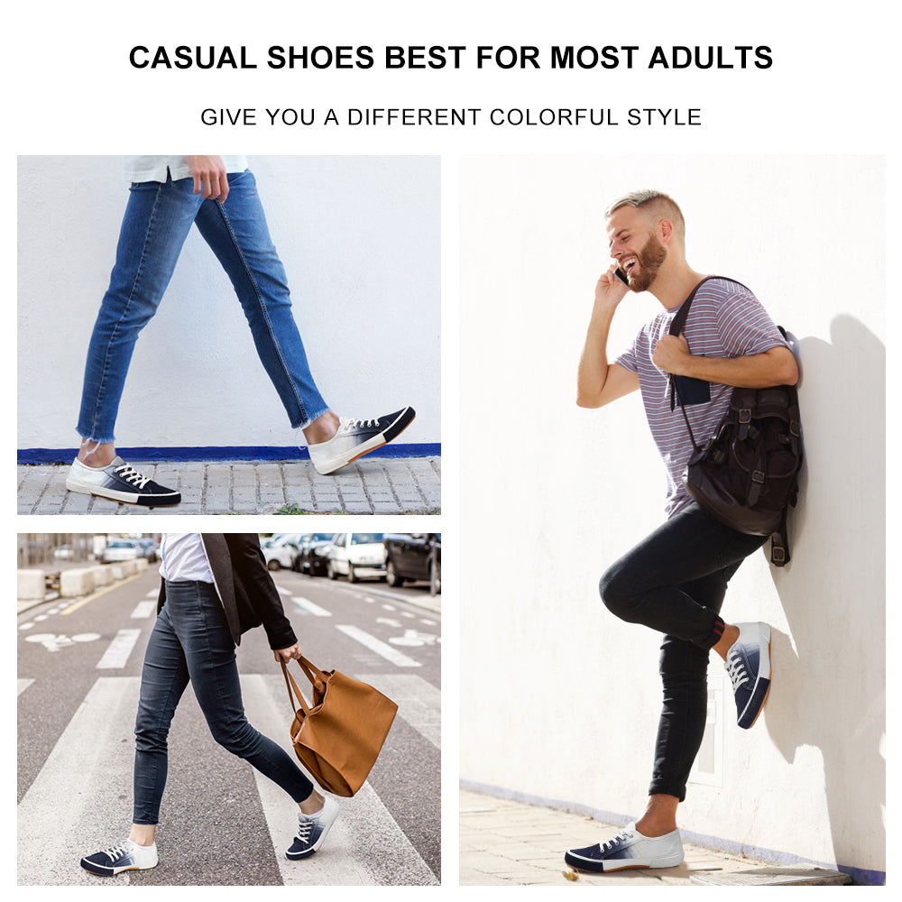 Gradient Blue Canvas Shoes, soft texture, lightweight with zero burden. Made of washable and durable canvas fabric