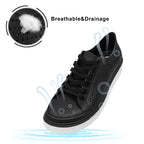 Black Hollow Sports Casual Solid Color Breathable Light Running Shoes Sneakers Casual Shoes Women Man Shoes Casual Perfect for Outdoors,EU Size 37
