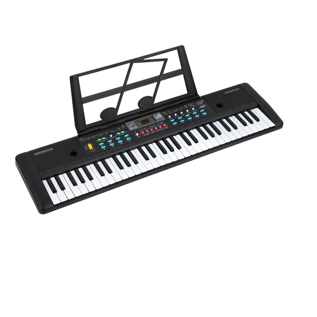 61-Key Portable Electronic Keyboard Piano - Kids Musical Learning Toy with Built-in Speakers & Microphone - Sheet Music Stand Included