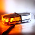 Magnetic LED Emergency Strobe Light Amber White, 12V Car Roof Warning Beacon with Spring Cord & On/Off Button