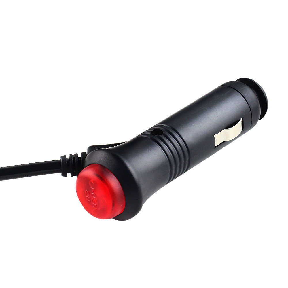Magnetic LED Emergency Strobe Light Amber White, 12V Car Roof Warning Beacon with Spring Cord & On/Off Button