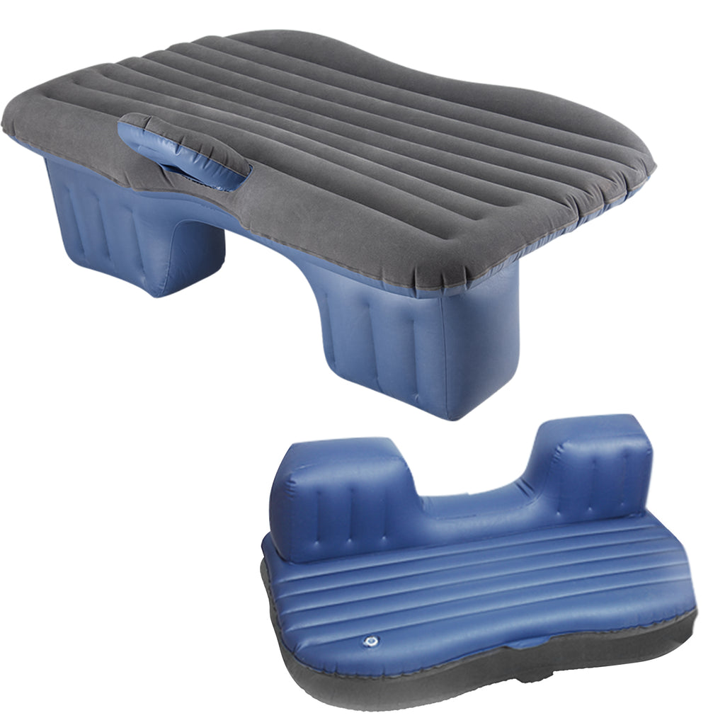 Inflatable Car Air Mattress - Portable Camping Bed for Back Seat - Universal SUV Travel Bed with 2 Pillows & Foot Pier Support