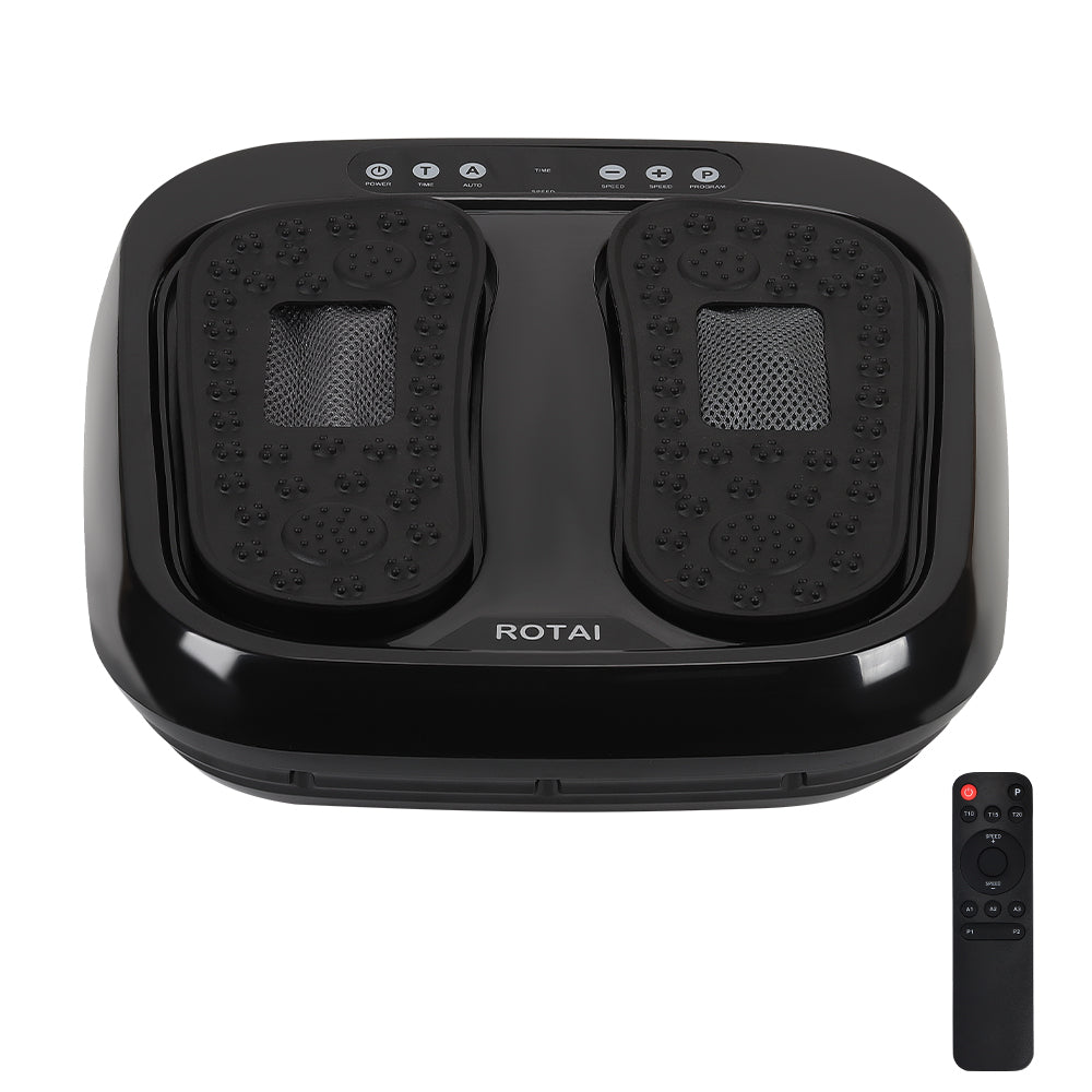 Electric Foot Massager with Heat - Deep Tissue Muscle Relaxation Machine - Portable Foot Hot Compress for Home & Office Use