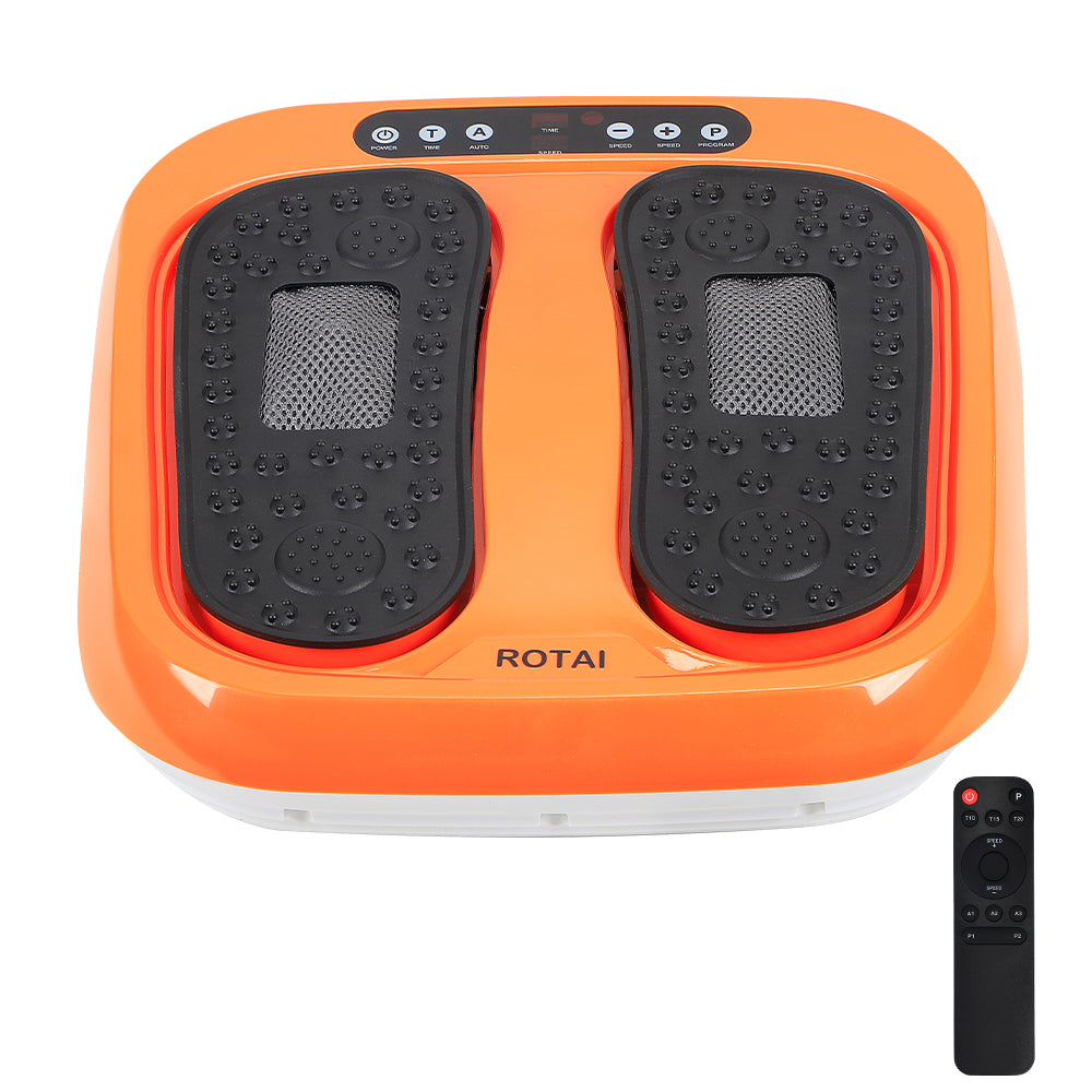 Electric Foot Massager with Heat - Deep Tissue Muscle Relaxation Machine - Portable Foot Hot Compress for Home & Office Use