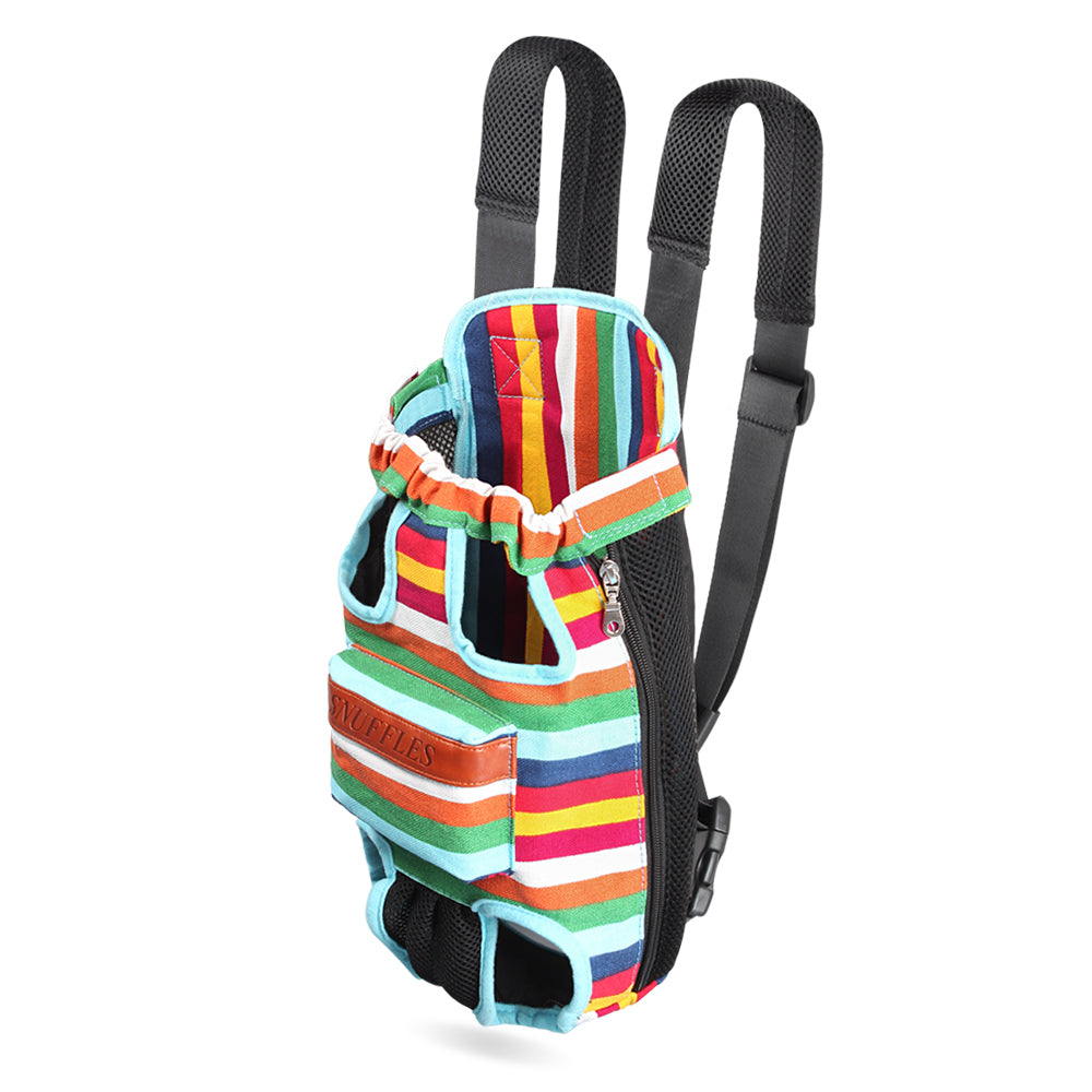 Pet Carrier Backpack, Hands-Free Adjustable Dog Front Carrier Legs Out & Easy-Fit Dog Backpack Carrier for Hiking Camping Traveling Cycling for Small Dogs and Cats, Rabbits