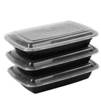 50-Pack 28oz Meal Prep Containers - Stackable Square Disposable Food Storage with Airtight Lids - Microwave & Dishwasher Safe
