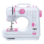 Portable Multi-Functional Sewing Machine - 12 Built-in Stitches & 2 Speeds - Electric Crafting Machine for Adults & Beginners, Pink
