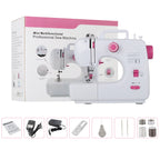 1 Sewing Machine with 16 Built-in Stitches and 60 Spools of Thread. It features adjustable sewing speed, reverse stitching for reinforced seams, buttonhole stitching, four-step buttonholes, seam sewing, plus replaceable presser feet and seam guides.