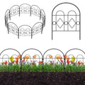 35-Panel Garden Fence Border - Arch & Diamond Design No-Dig Animal Barrier - Decorative Metal Fencing for Patio & Lawn