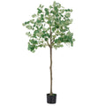 6FT Artificial Eucalyptus Tree - Tall Faux Greenery Potted Plant - Modern Indoor Home Decor for Living Room & Office