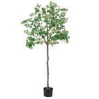 6FT Artificial Eucalyptus Tree - Tall Faux Greenery Potted Plant - Modern Indoor Home Decor for Living Room & Office