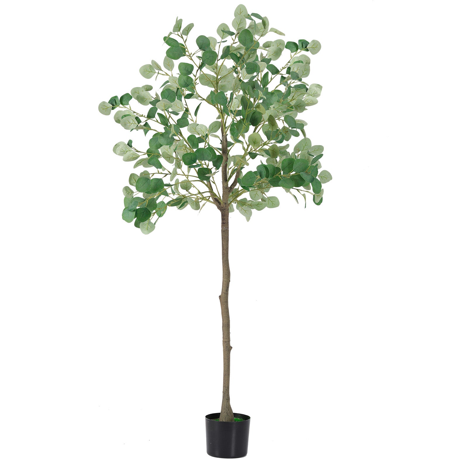 6FT Artificial Eucalyptus Tree - Tall Faux Greenery Potted Plant - Modern Indoor Home Decor for Living Room & Office