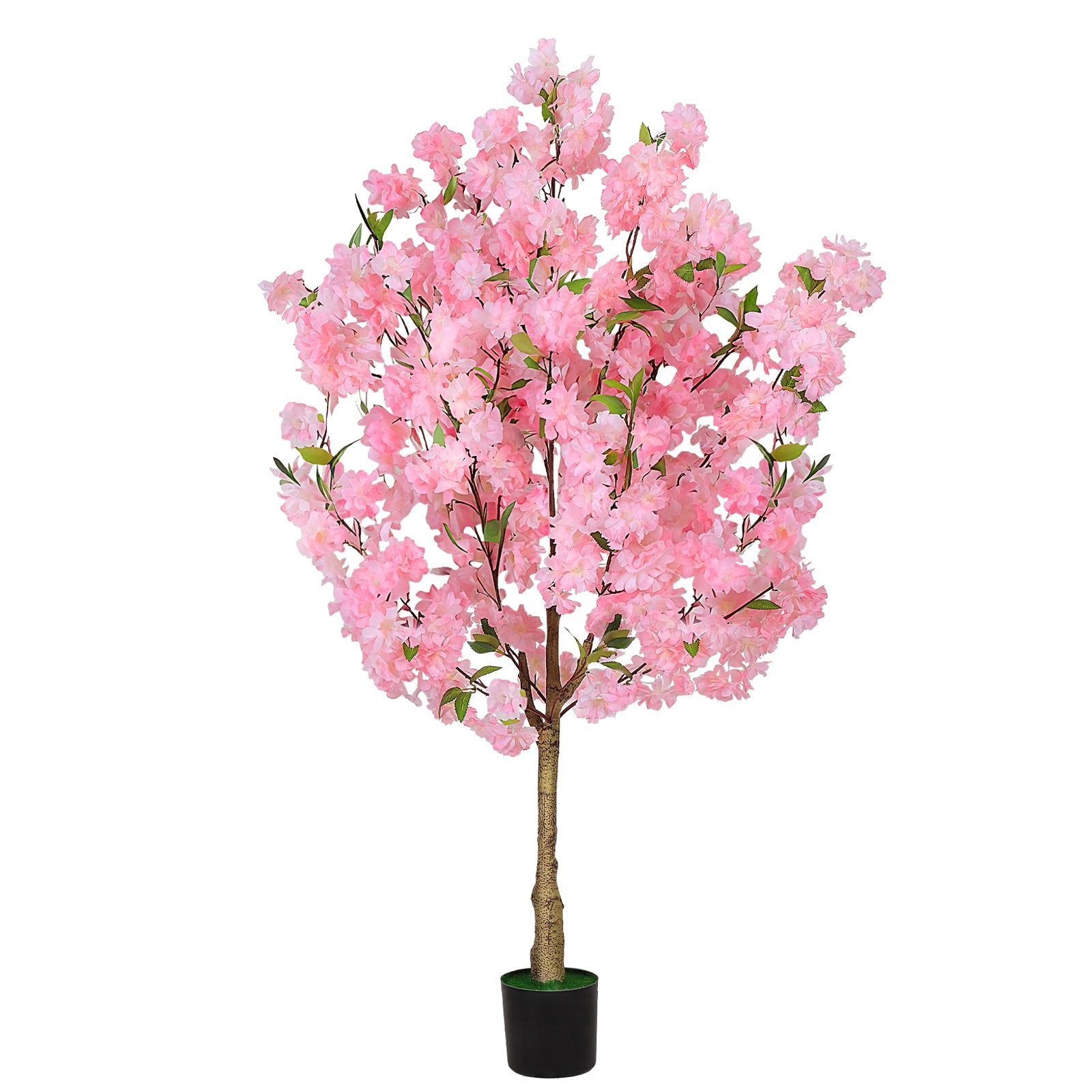 4FT Artificial Cherry Blossom Tree - Faux Pink Sakura Plant with Pot, Fake Flower Tree for Indoor Home, Living Room, Bedroom & Office Decor
