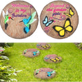 2-Pack 3D Hummingbird and Butterfly Stepping Stones, 10-Inch Decorative Concrete Garden Stones for Outdoor Yard & Path