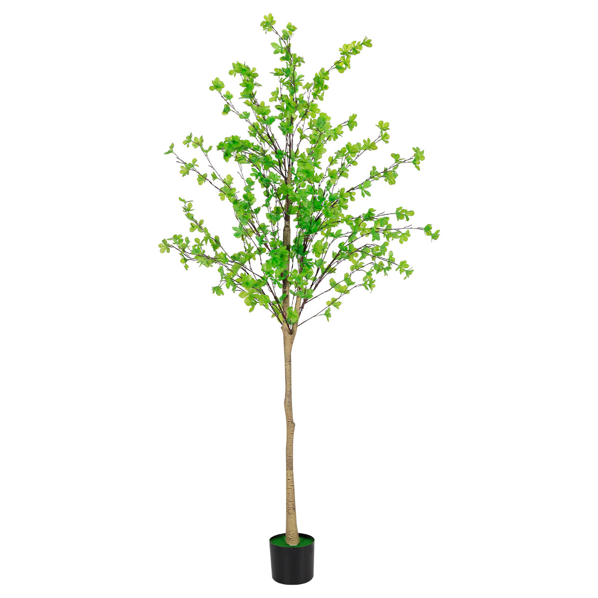 6ft Artificial Olive Tree, Tall Lifelike Faux Olive Tree with Natural Wood Trunk & Silvery Green Leaves for Indoor Home Decor
