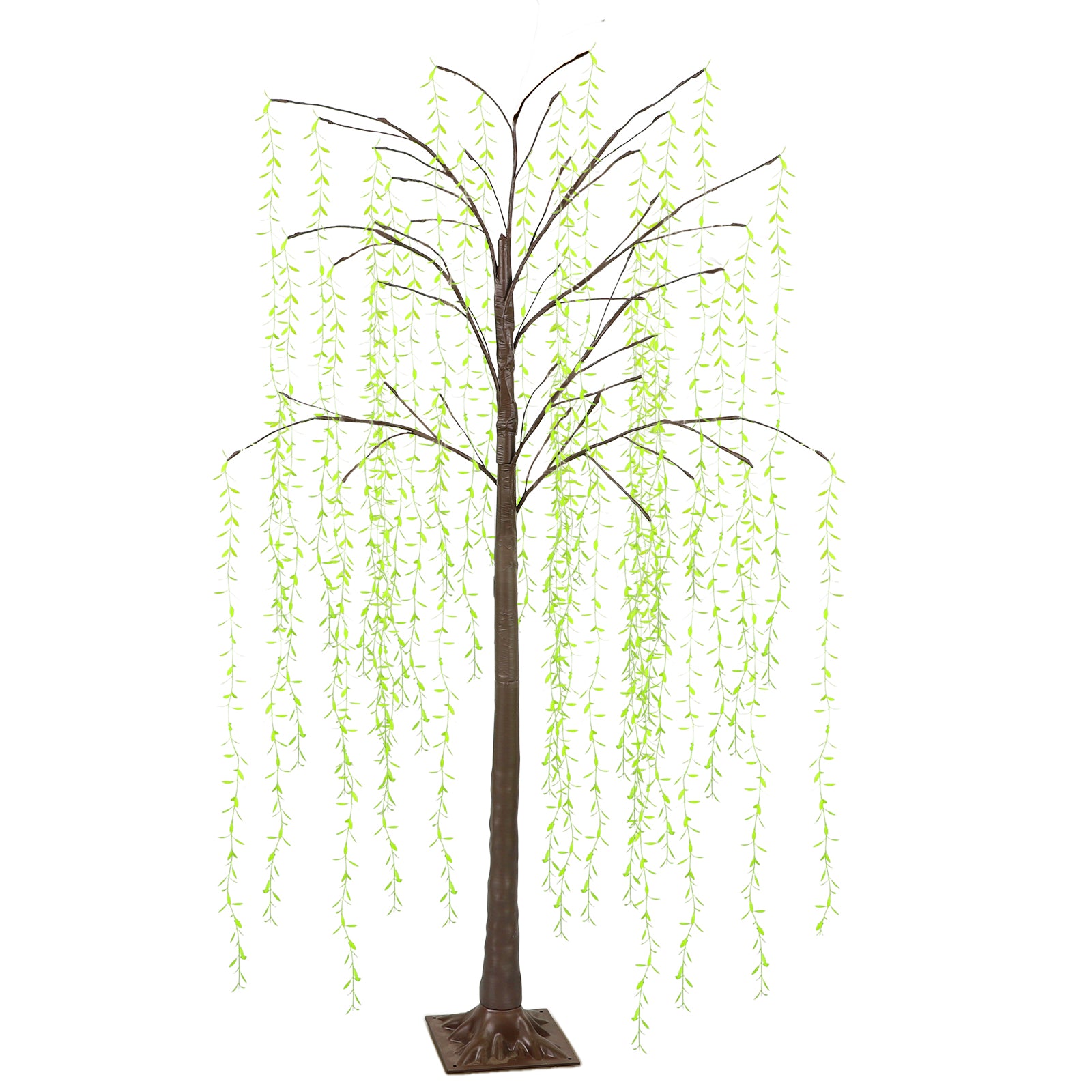 6ft Tree Light with Green Leaves, Decorative LED Willow Tree for Garden Wedding Birthday Christmas & Holiday Party