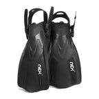 Adjustable Diving Fins for Adults, Short Blade Swimming Flippers for Men & Women, Comfortable Foot Fins for Snorkeling & Travel