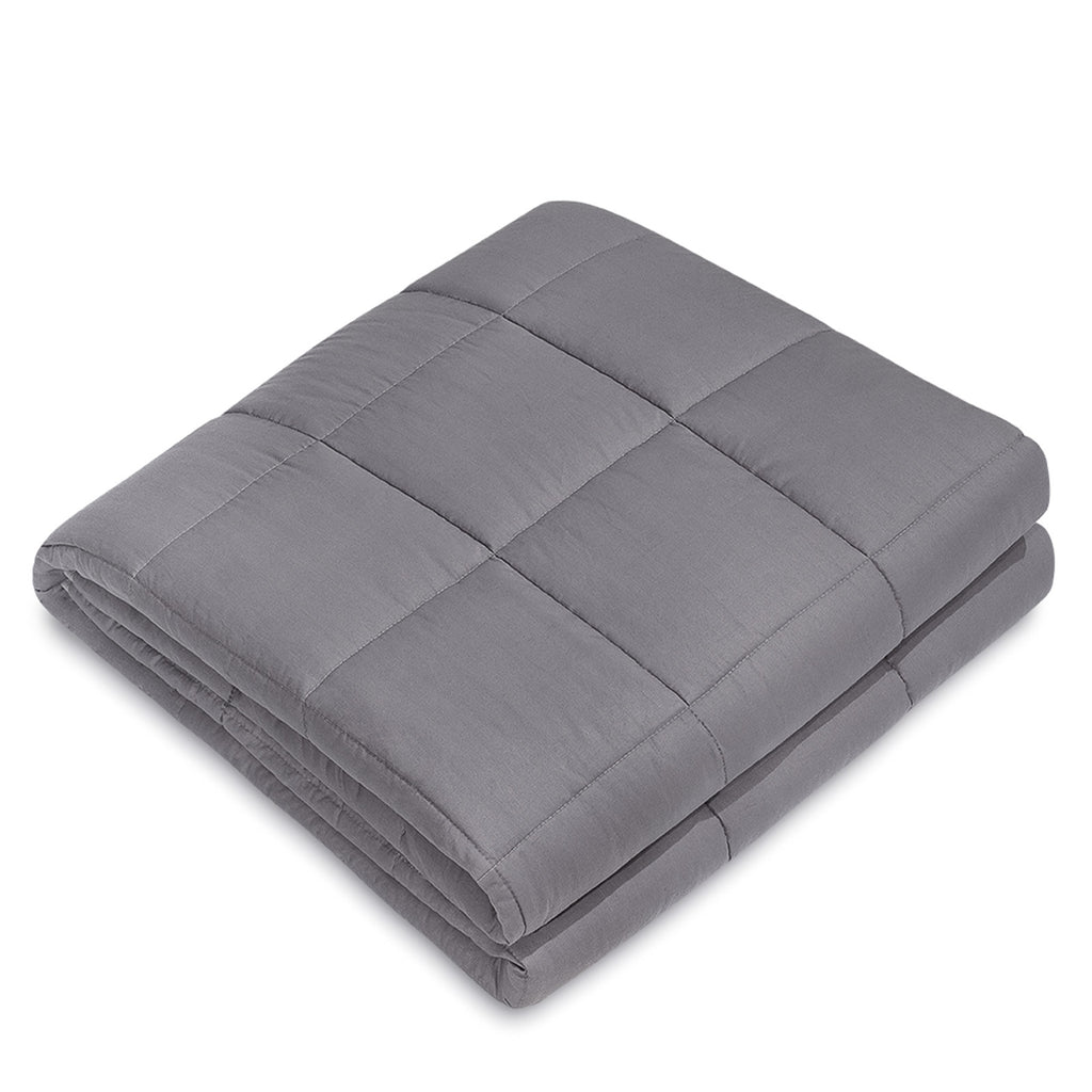 15 lbs Weighted Blanket for Adults & Teens, 40"x60" Deep Gray Premium Cotton Cooling Blanket for Anxiety Relief & Better Sleep