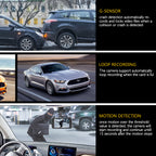 Dash Cam with Night Vision & Motion Detection, 1080P HD Driving Recorder for Cars, Emergency Lock & Loop Recording