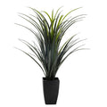 Artificial Ornamental Grass in Black Pot, Large Faux Potted Greenery for Modern Home Decor Office & Garden Decoration
