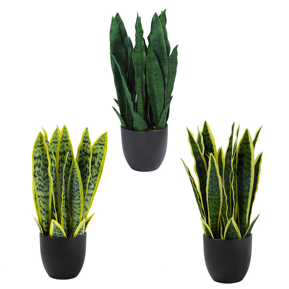 3-Piece Set Mini Artificial Plants, Realistic Faux Greenery Potted Plants for Indoor Outdoor Garden Patio & Holiday Decor