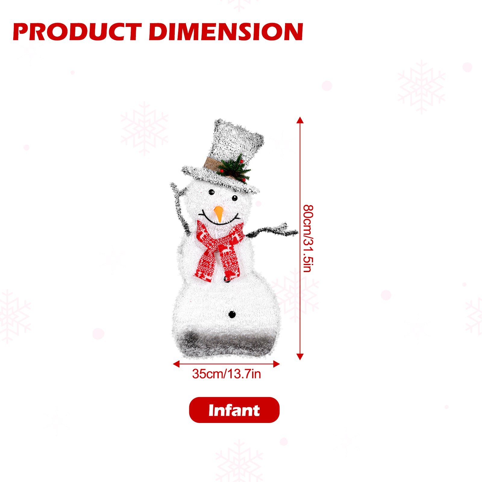 1pcs/3pcs Lighted Christmas Snowman Outdoor Decoration, Pre-Lit Snowmen with 140 LED Lights, 2D Light Up Plush Snowman Family for Xmas Front Door Indoor Garden Party New Year Yard Winter Lighted Holiday Displays Battery-powered