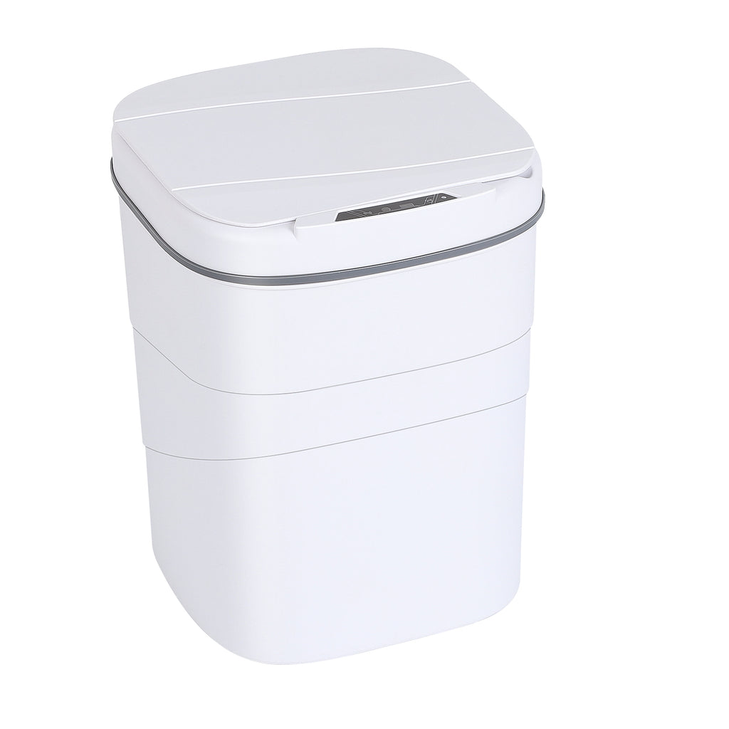 Single-Mode Automatic Motion Sensor Trash Can - Touchless Smart Waste Bin - Battery Operated Compact Garbage Can for Office & Bedroom