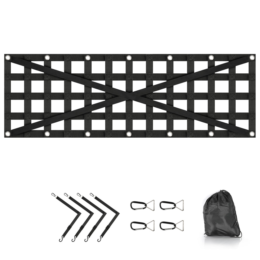 Heavy-Duty Pickup Tailgate Cargo Net - 52'' x 17'' Universal Truck Bed Netting with Storage Bag - Fits SUV, Ford, Toyota for Secure Hauling