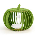 Modern Pumpkin-Shaped Felt Cat Bed - Cozy Indoor Pet Cave with Removable Soft Cushion - Stylish Enclosed Hideaway for Small Cats & Kittens