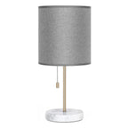 Small Marble Base Bedside Lamp with Gold Accents， Modern Nightstand Light for Kids Room and Office.