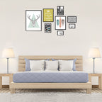 Modern Acrylic Base Bedside Lamps (Set of 2)， Transparent Nightstand Lights with White Shade.