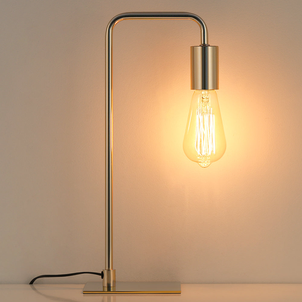 Modern Work On The Reading Light Simple and Modern Wood Lamp. Bedroom Bedside Lamp Wrought Iron Living Room Study Desk Lamp, Black Decor