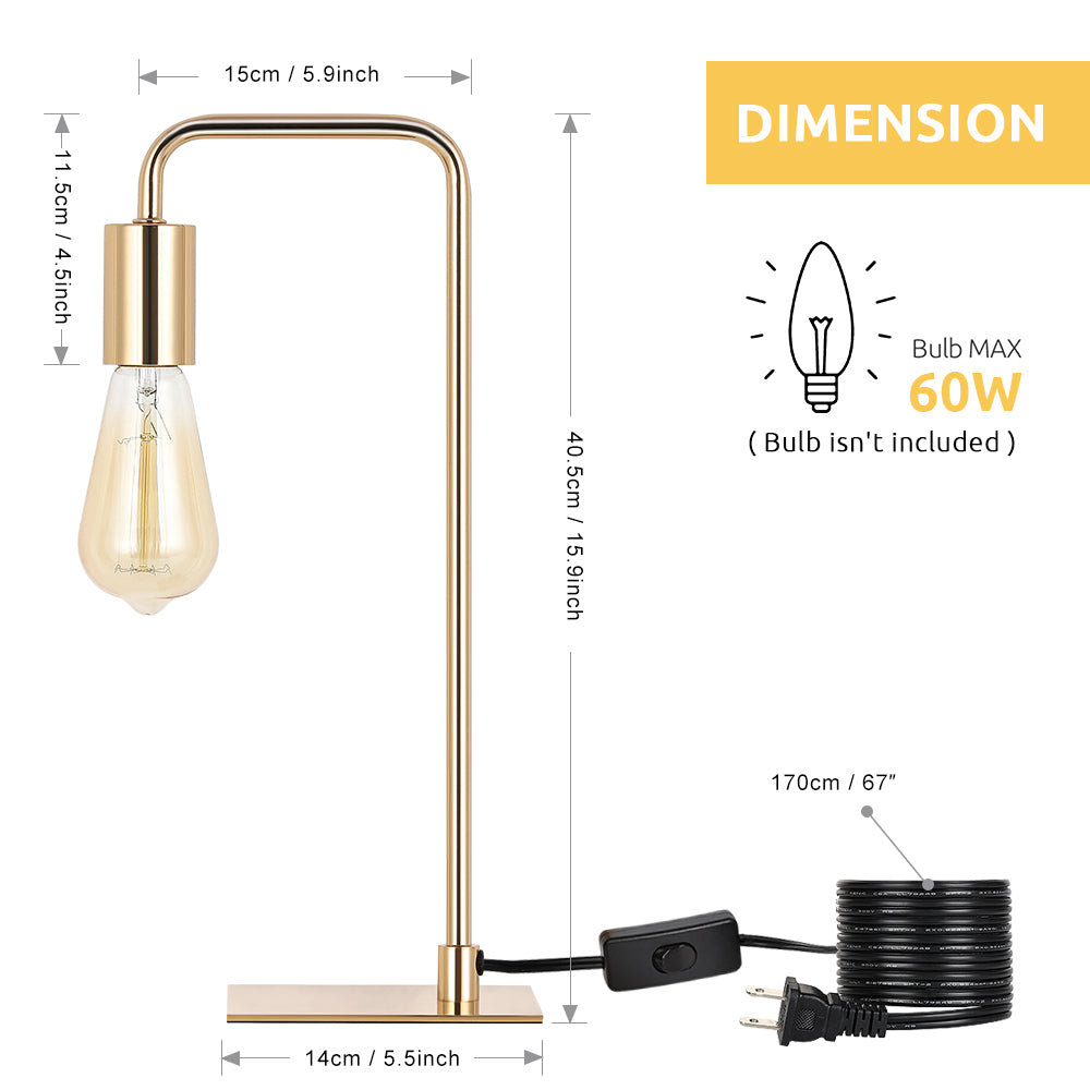 Modern Work On The Reading Light Simple and Modern Wood Lamp. Bedroom Bedside Lamp Wrought Iron Living Room Study Desk Lamp, Black Decor