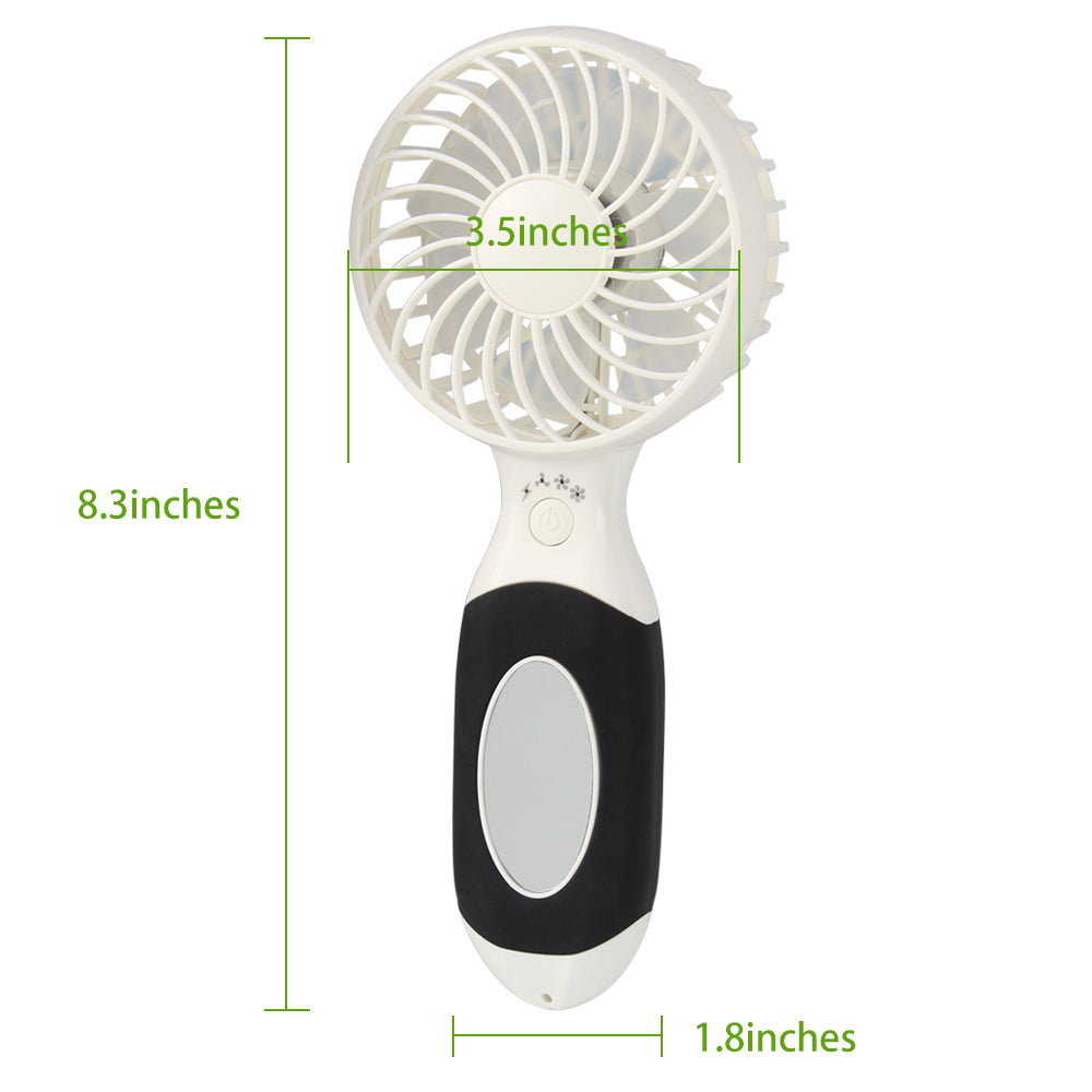 3600mAh Rechargeable Portable Handheld Fan, Small Personal USB Desk Fan for Travel & Outdoor