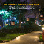 Pair of Weatherproof Exterior Solar-Powered Hanging Lanterns for Garden and Patio Illumination