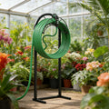 Freestanding Garden Hose Holder - Heavy Duty Metal Water Hose Stand with 4 Spikes - Detachable Hose Storage for Yard & Pool - Holds up to 150ft