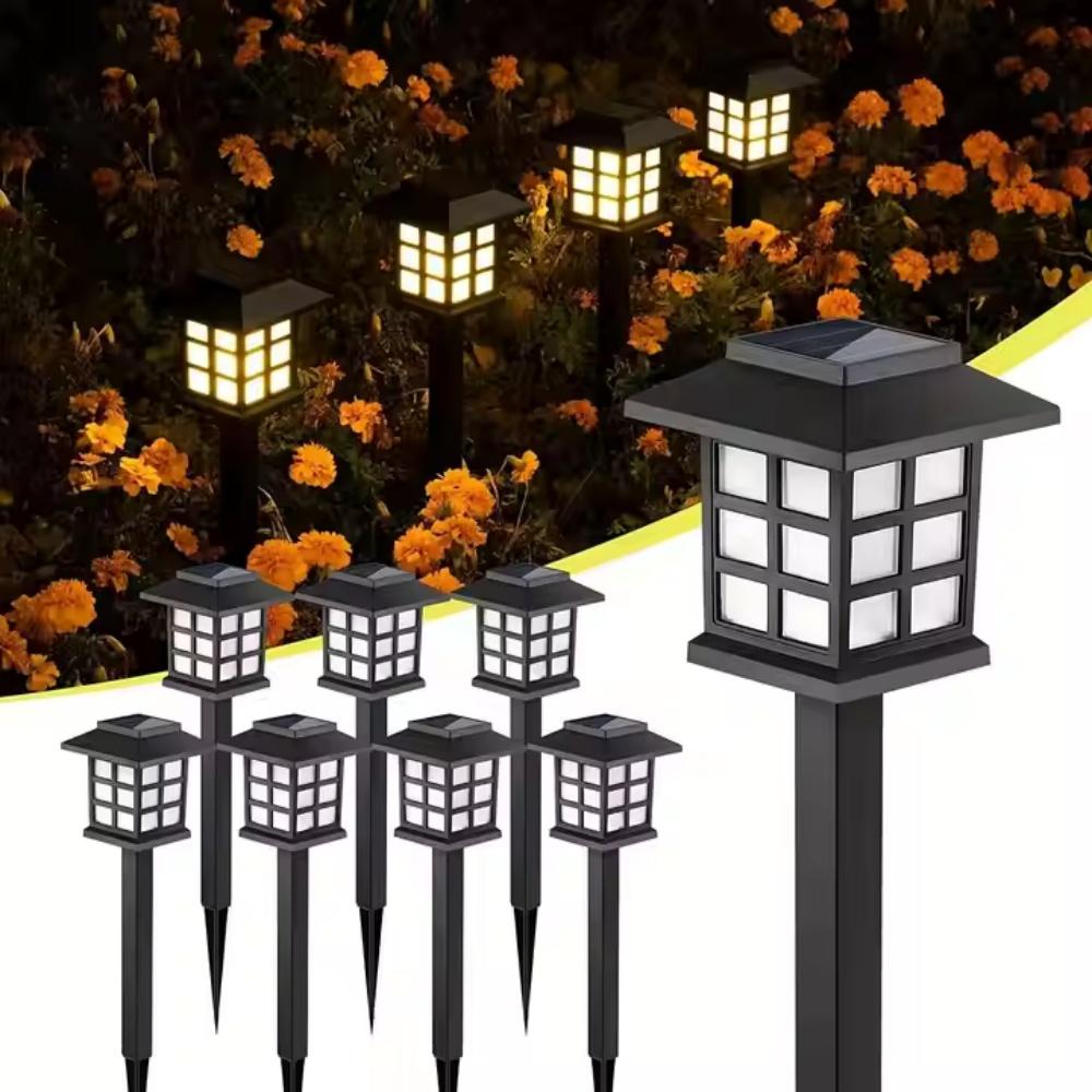 12-Pack Solar Pathway Lights Outdoor, IP44 Waterproof Colored Solar Walkway Lights, Auto On/Off Landscape Spotlights for Yard, Pathway, Driveway & Patio