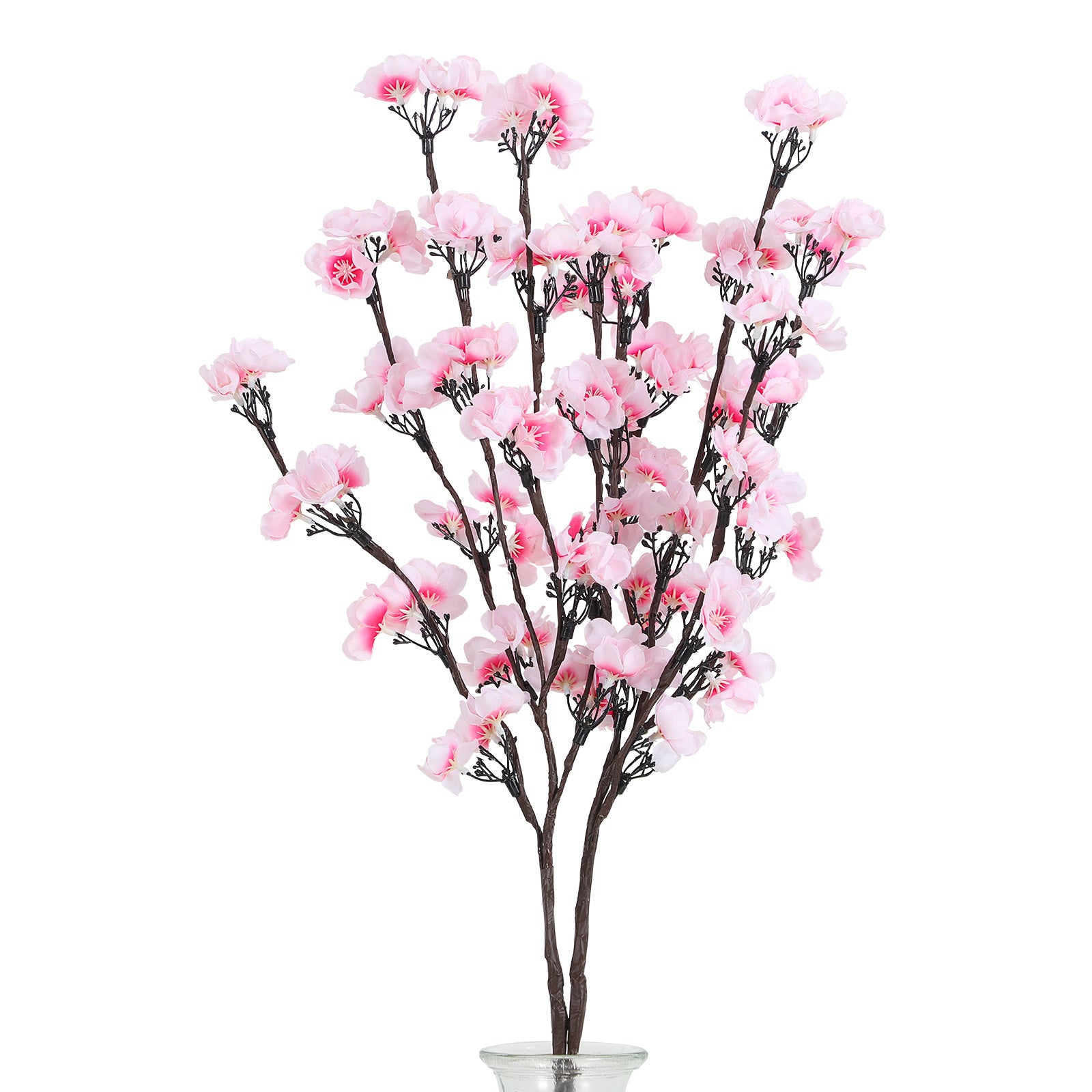 2-Pack LED Simulated Plum Blossom Branch Lights, Battery Operated Floral Lamp, Pink Artificial Flower Night Light for Home, Wedding & Holiday Decor