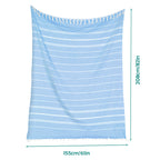Set of 2 Turkish Beach Towels, Sand-Free Quick Dry Absorbent Cotton Towels, Large Lightweight Stylish Striped Peshtemal with Tassels for Beach, Bath, Pool, Picnic