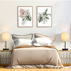 Pair of Modern Bedside Nightstand Lamps with Integrated Dual USB Rapid Charging Ports and White Textile Shades for Home Decor