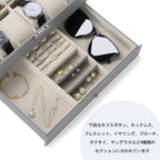 12-Slot PU Leather Watch and Jewelry Organizer with Clear Acrylic Lid, Gray Storage Case for Men and Women